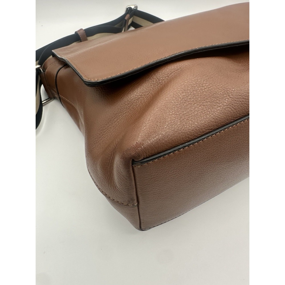 Coach Charles Messenger Brown Leather Shoulder Laptop Bag F54792 - Picture 6 of 11